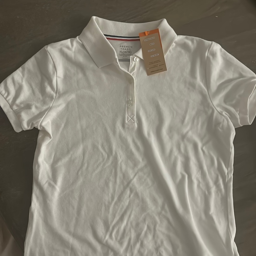 NWT- French Toast white polo size XL. 14-16